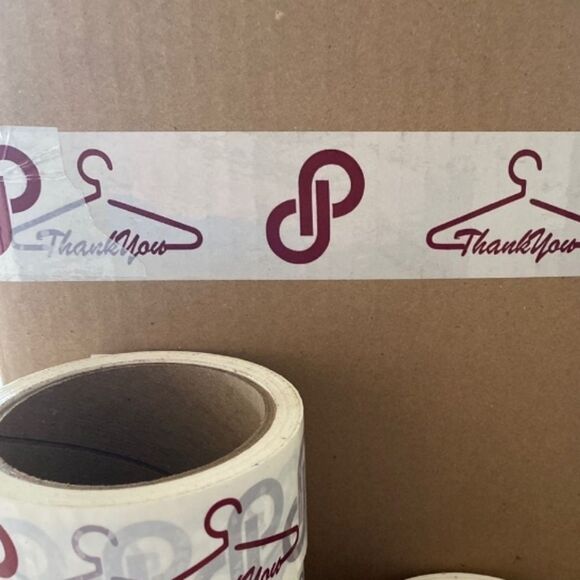 Posh Swag Thank-You Shipping Packaging Tape 1 roll P Hanger Merch Love Sale Sell - Picture 5 of 15